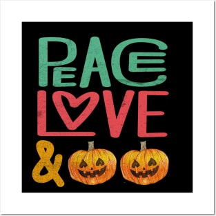 Peace Love Pumpkin Posters and Art